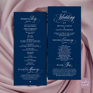 Programme Élégant Ordre de Cérémonie de Mariage Classe