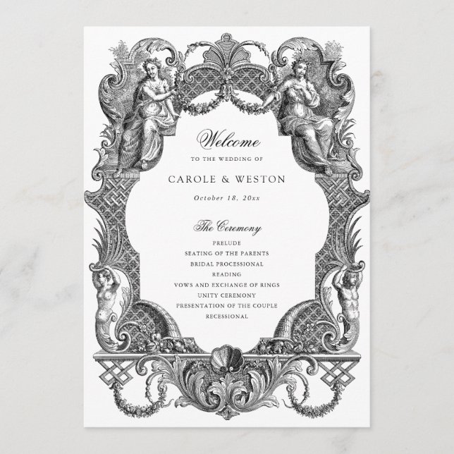 Programme Elégant Vintage Baroque  Toile Mariage (Devant)