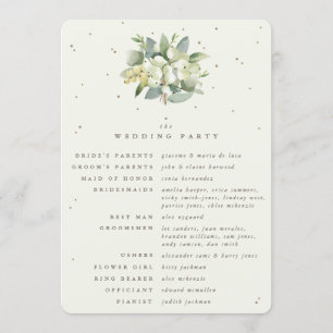Programme Elégante crème Snowberry+Eucalyptus Bouquet Mariag
