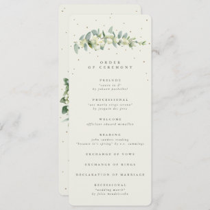 Programme Elégante crème Snowberry+Eucalyptus Mariage de tig