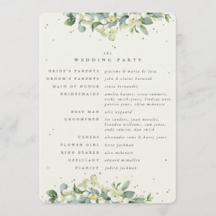 Programme Elégante Crème Snowberry+Eucalyptus Mariage d'hive
