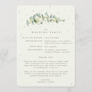 Programme Elégante Crème Snowberry+Eucalyptus Mariage d'hive