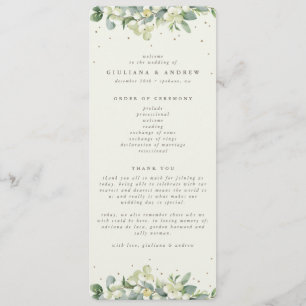 Programme Elégante Crème Snowberry+Eucalyptus Mariage d'hive