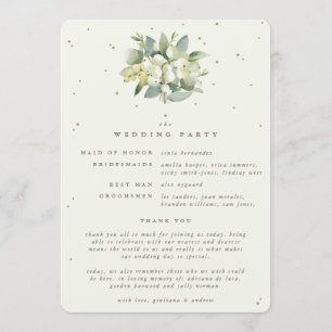 Programme Elégante Crème Snowberry+Eucalyptus Mariage d'hive