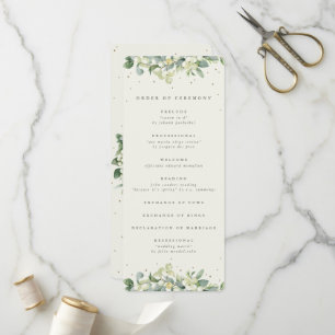 Programme Elégante Crème Snowberry+Eucalyptus Mariage d'hive