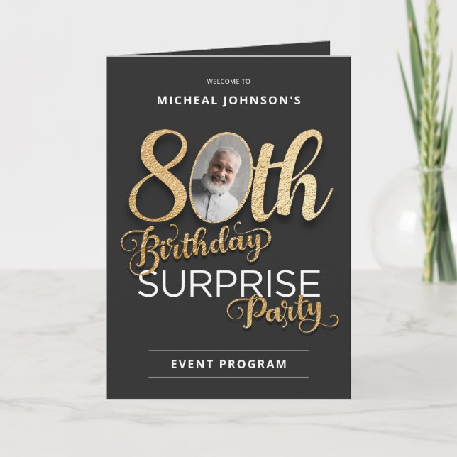 Programme Elégante fête surprise du 80e anniversaire (Devant)