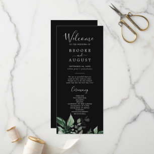 Programme Émeraude Black Wedding Program