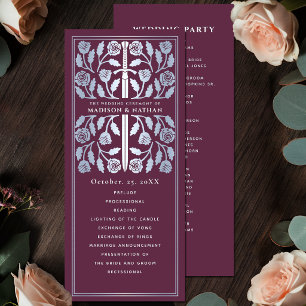 Programme Épée argent médiévale mauve Mariage royal