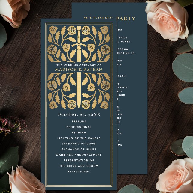 Programme Épée dorée médiévale grise Mariage royal (Créateur téléchargé)
