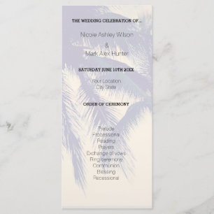 Programme exotique de cérémonie de mariage de