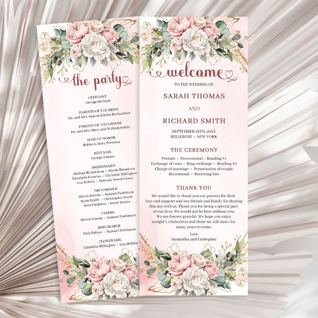 Programme Feminine Rose Gold Flowers Eucalyptus Program (Feminine Rose Gold Flowers Eucalyptus Program)