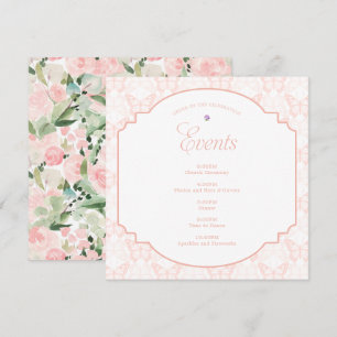 Programme Fête florale de papillon rose pâle