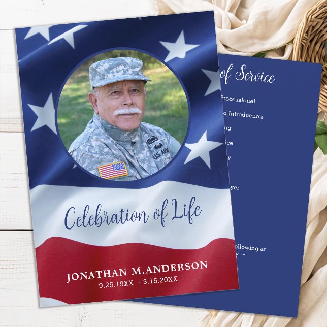 Programme Fête Militaire De Life USA Drapeau Funérailles (Créateur téléchargé)