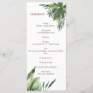 Programme Feuilles de palmiers tropicaux luxuriants et exoti
