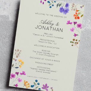 Programme Fleur sauvage simple et intemporel Sage Mariage ve