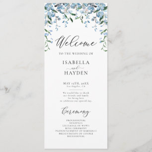 Programme Fleurs de bisteria bleu poussiéreux Mariage floral