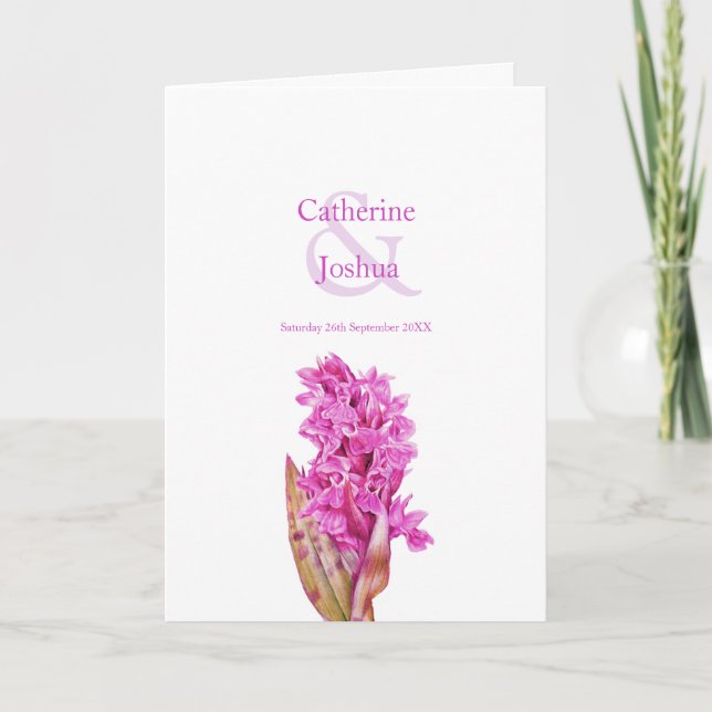 Programme Fleurs d'orchidée rose mariage d'aquarelle art (Devant)