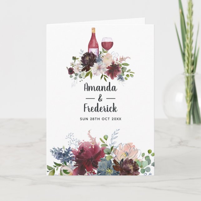 Programme Fleurs sur le thème du vin de Bourgogne et Blush (Devant)