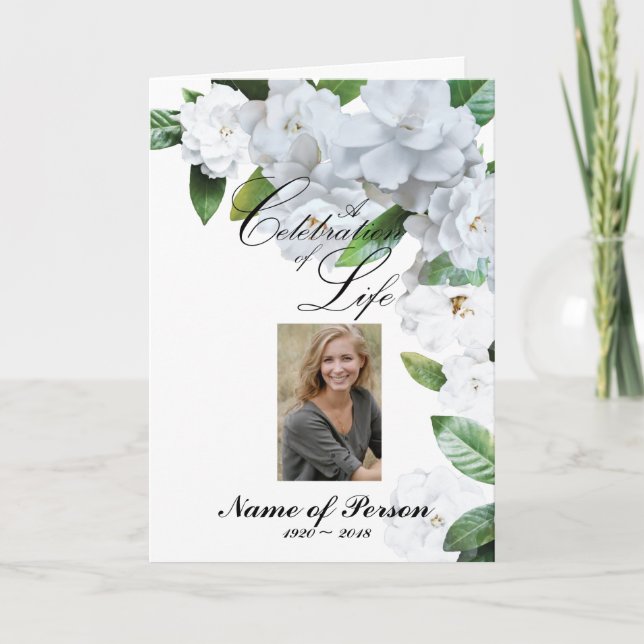 Programme Floral Funeral de White Gardenia (Devant)