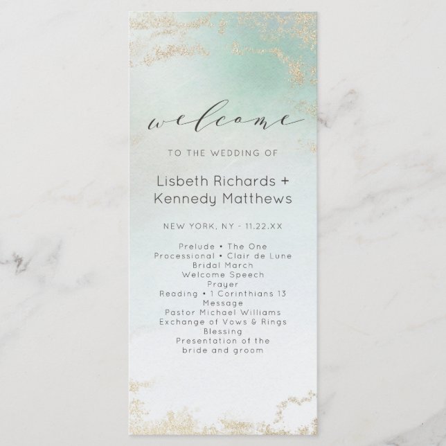 Programme Fond Abstrait Aqua Ombre avec Parties scintillant  (Devant)