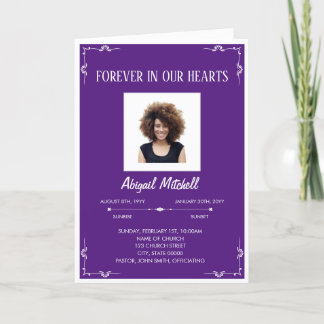 Programme Forever In Our Hearts Funeral Program | FP00013