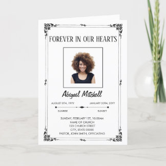 Programme Forever In Our Hearts Funeral Program | FP00015