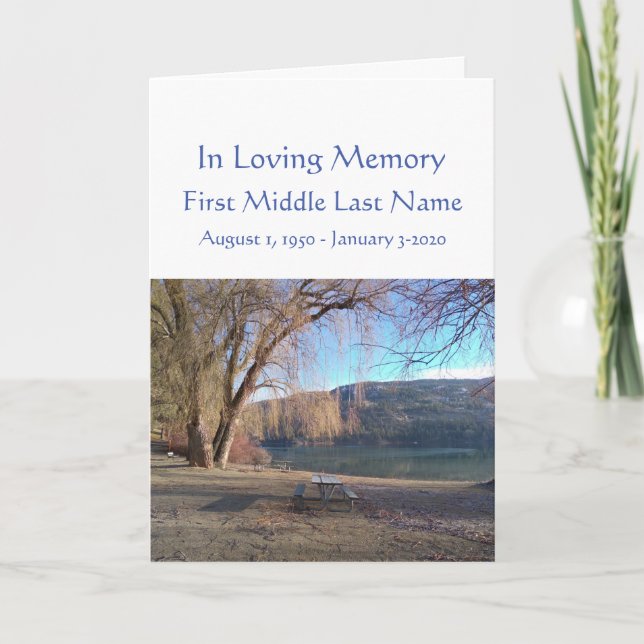 Programme funéraire Beautiful Park Lake Beach (Devant)