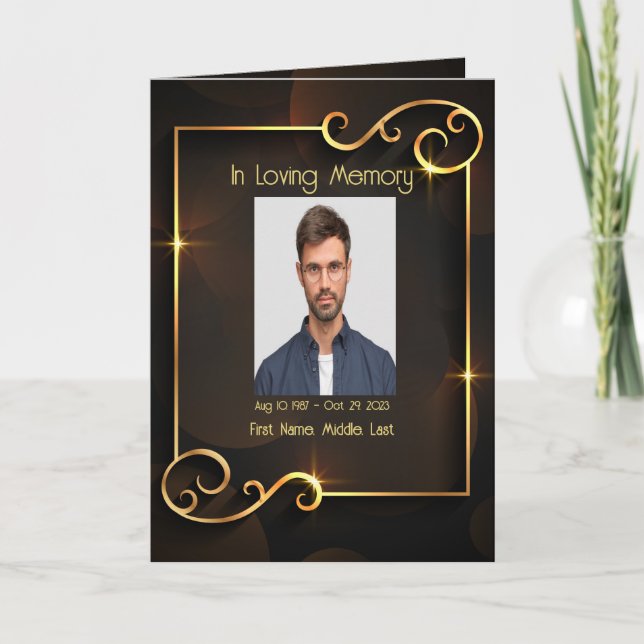 Programme funéraire Classic Elegant Or Noir (Devant)