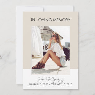 Programme funéraire classique beige et blanc