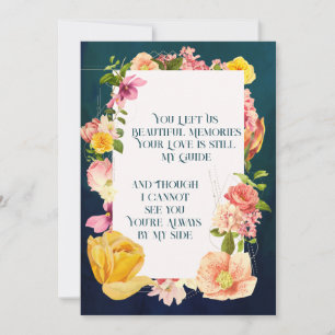 Programme funéraire d'aquarelle bleue Vibrant Flor