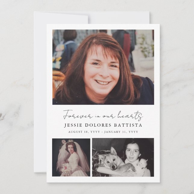 Programme funéraire de Sympathy Memorial Multi-Pho (Devant)