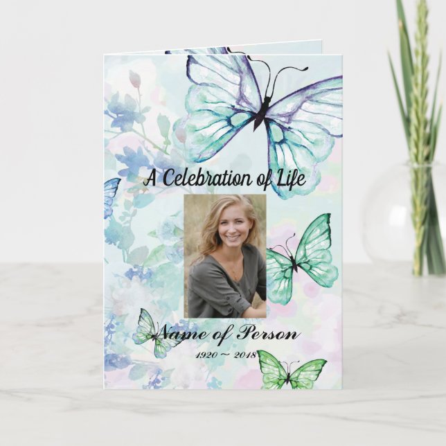 Programme funéraire des papillons bleus (Devant)