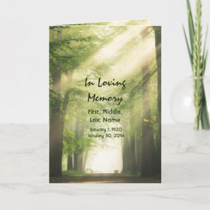 Programme funéraire Forêt forestière sur mesure