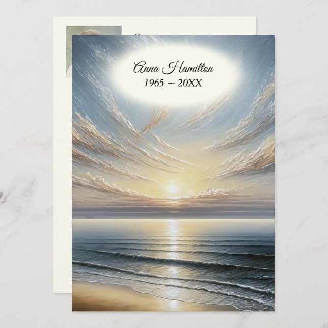 Programme funéraire Ocean Sunrise (Devant / Derrière)