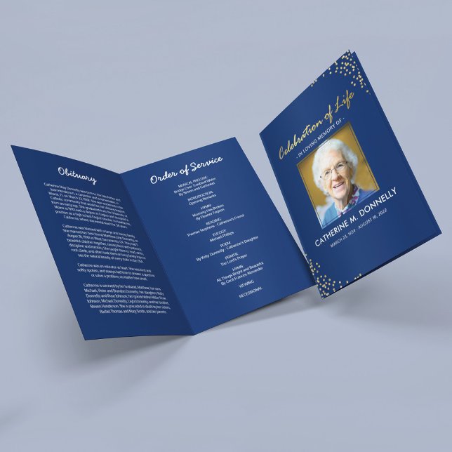 Programme funéraire| Ordre de service Blue Gold (Créateur téléchargé)