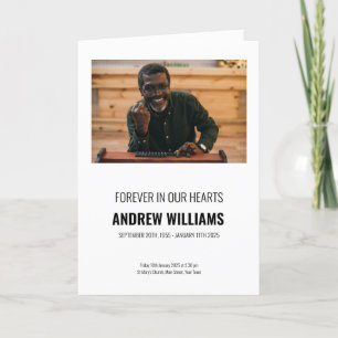 Programme funéraire   Ordre de service noir et bla