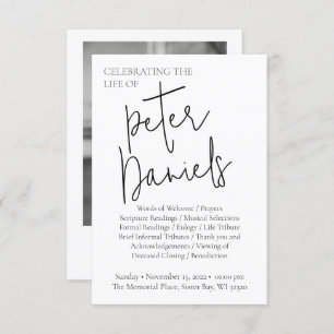 Programme funéraire photo Black & White Script mod