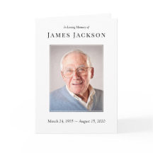 Programme funéraire photo minimaliste Ordre de ser