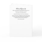 Programme funéraire plié moderne de 16 photos