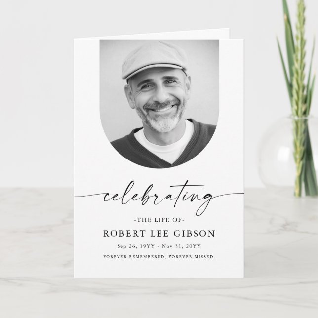 Programme funéraire simple sur ordre commémoratif  (Devant)