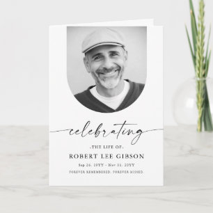 Programme funéraire simple sur ordre commémoratif 