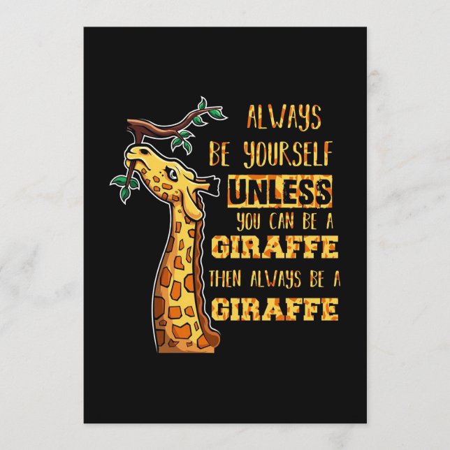 Programme Giraffe Giraffe Lover Giraffes Soyez Toujours Vous (Devant)