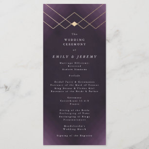 Programme Gold Purple Elegance Diamant Geo Déco Mariage
