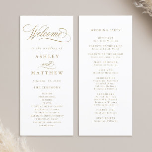 Programme Gold Romantic Tourbillonnant Calligraphie Mariage