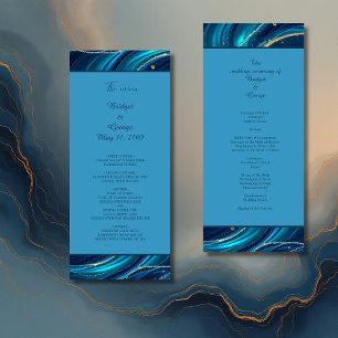 Programme Golden Accentué Abstrait Ocean Waves mariage