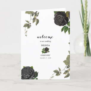 Programme Gothique Halloween Mariage Blanc Ordre du service