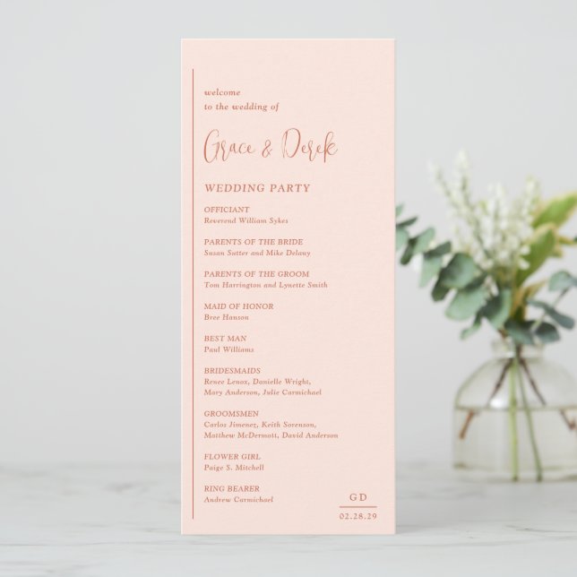 Programme Grace Peach Mariage moderne (Debout devant)