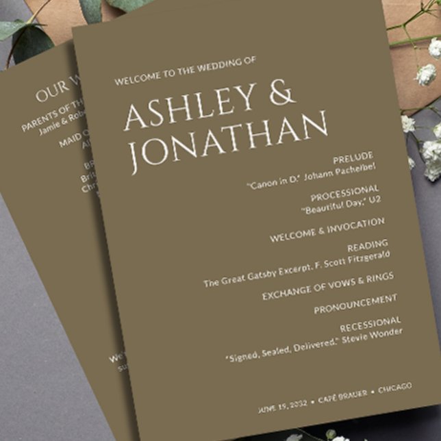 Programme Gras minimaliste - Mariage (Créateur téléchargé)