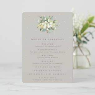 Programme Greige Snowberry+Bouquet Eucalyptus Mariage d'hive