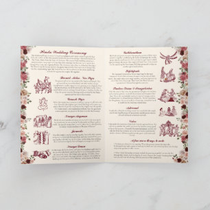 Programme Guide de cérémonie des Mariages indiens Red Gold F